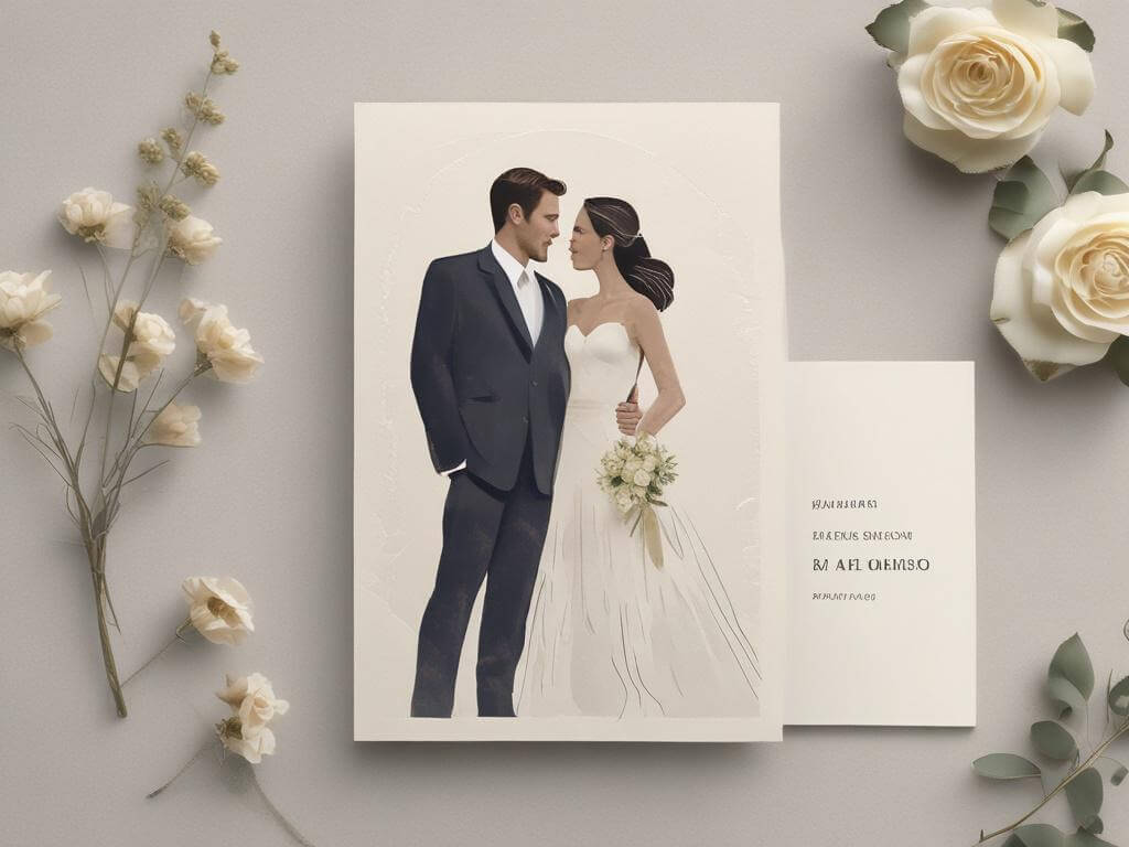 wedding invitation design, digital, customizable, couple photos
